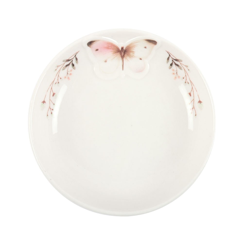 Something Different - White Butterfly Trinket dish - Multicolours